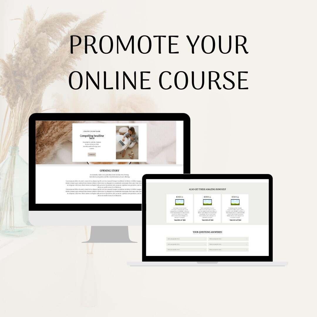 Thrivecart Template Course Sales Page, Sales Funnel Checkout Template ...