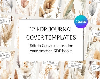 KDP journal cover, 6x9 KDP journal template, kdp cover 8.5x11, kdp Canva template, kdp paperback cover, kdp book cover, KDP template cover
