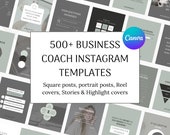Business coach Instagram templates, Coaching template Canva Instagram posts, Instagram carousel, Instagram Story highlights, Instagram Reels