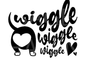 Wiggle Dog SVG Funny, Dog Quotes, Dog Mom, Dog Saying SVG, Dog Lover SVG, Dog Bandana, Dog shirt, Pngs, Popular Dog Graphic