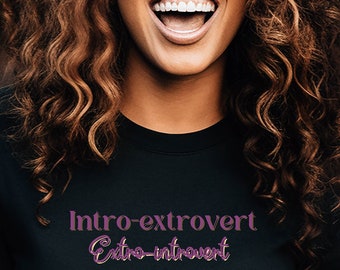 Camiseta introvertida y extrovertida, camiseta con personalidad, camiseta tranquila pero ruidosa