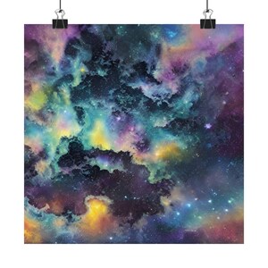 Galaxy Vertical Posters | Stars Space Art Print | Astronomy Sky Decor | Matte Poster Gift | Celestial Wall Art | Cosmic Office Decor