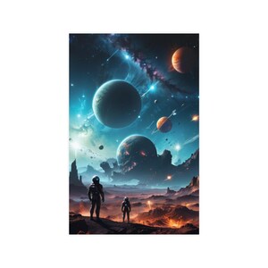 Space Astronomy Matte Poster | Vertical Horizontal Wall Art Print | Celestial Home Decor | Galaxy Themed