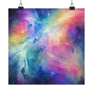 Galaxy Vertical Posters | Astronomy Night Sky Stars Matte Print | Nebula Wall Art Decor | Celestial Home Gift | Office Decor | Dorm Room
