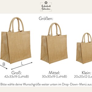 Geschenktasche, Giftbag, Geschenktüte, personalisiert, mit Namen, verschenken, Jute, Geburtstag, Weihnachten, Hochzeit, Rente, Frau, für Sie