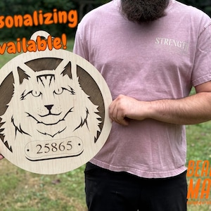 Personalized Cat Breed Door Hanger: Custom Wood Welcome Sign