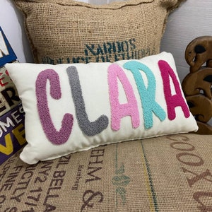 Custom Embroidered Pillow Personalized Gift, Home Decor, Anniversary Gift, Newborn Gift Idea, Birthday Gift for Baby, Custom Throw Pillow