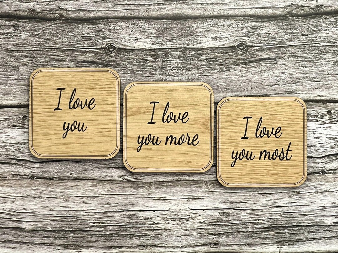 I Love You Magnet - Laser Engraved Wood, Romantic Gift - Etsy