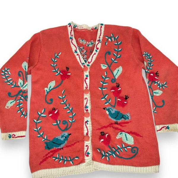 Story Book Embroidered Christmas Sweater-Bust 42
