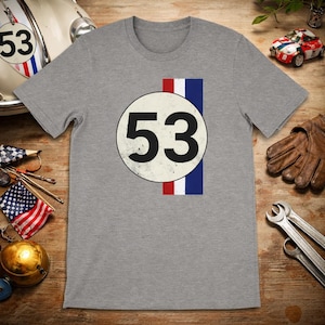 Herbie the Love Bug Classic Logo Shirt- Retro Disney Enthusiast Tee