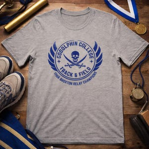 Godolphin College Track Team T-Shirt | 1968 Broxton Relay Winners | Blackbeard’s Ghost Inspired Shirt