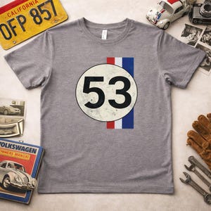 Camiseta Herbie the Love Bug com Logo Clássico - Camiseta Retrô para Fãs da Disney - Infantil