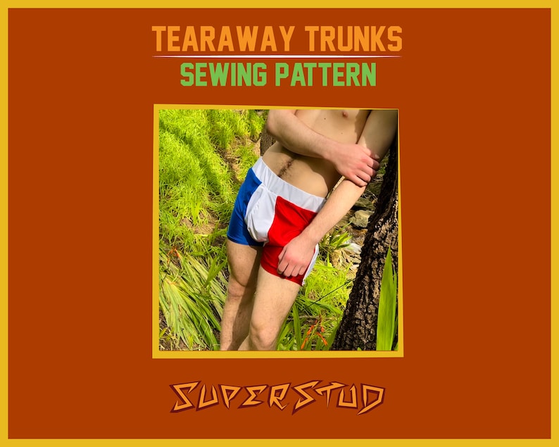 Trunks Design Pattern Tearaway Trunks Digital Sewing Pattern | Small- Large Size | Mens ...