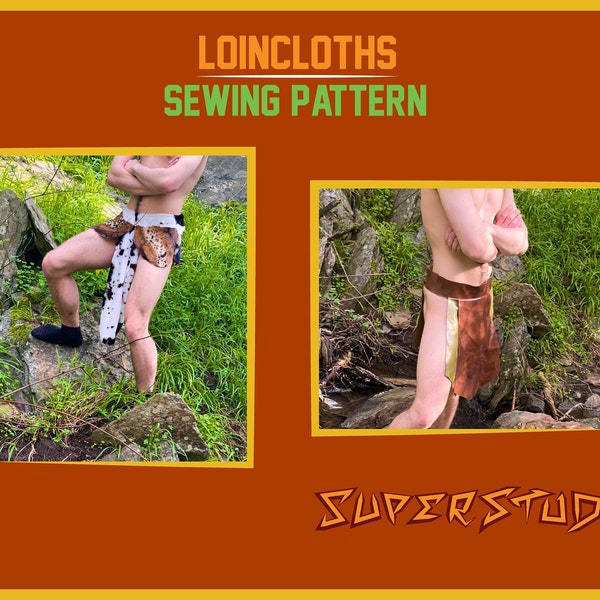 2 Loincolths Digital Sewing Pattern w/ Instructions | Mens Sewing Pattern | Lingerie | Underwear | Tribal