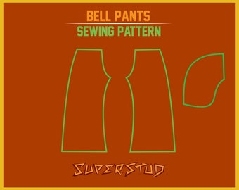 Bell Pants Sewing Pattern | small- Large Size | Mens sewing Pattern | Womens Sewing Pattern | Pants | Sweatpants | Trackpants |