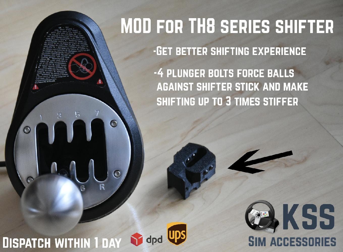 Thrustmaster TH8 シリーズシフター TH8A & TH8RS 用 MOD