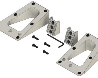 Logitech 18 Degree Angle MOD F1 G27 / G29 / G920 / G923 with angled clamp extensions and bolts!