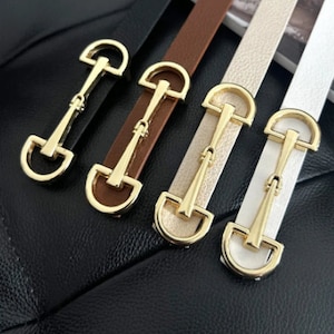 2 Pack Long Buckle Thin Women's Belt, Jacket Belt, Shirt Belt, Dress Lux Belt