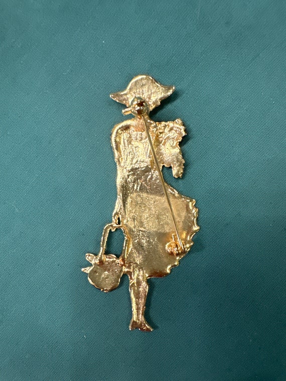 Vintage Brooch, Lady with Scottie Dog Brooch Pin … - image 5