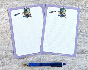 5x7 Notepad Reading Dragon Notepad For Note Taking Memo Pad To Do List Kawaii Stationery Gift Idea