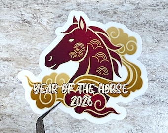Chinese Lunar New Year Of The Horse Sticker For Laptop Notebook Water Bottles Sticker