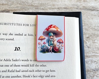 Mushroom Girl Magnetic Bookmark Kawaii Girl Bookmark For Book Lovers Gift For Spring
