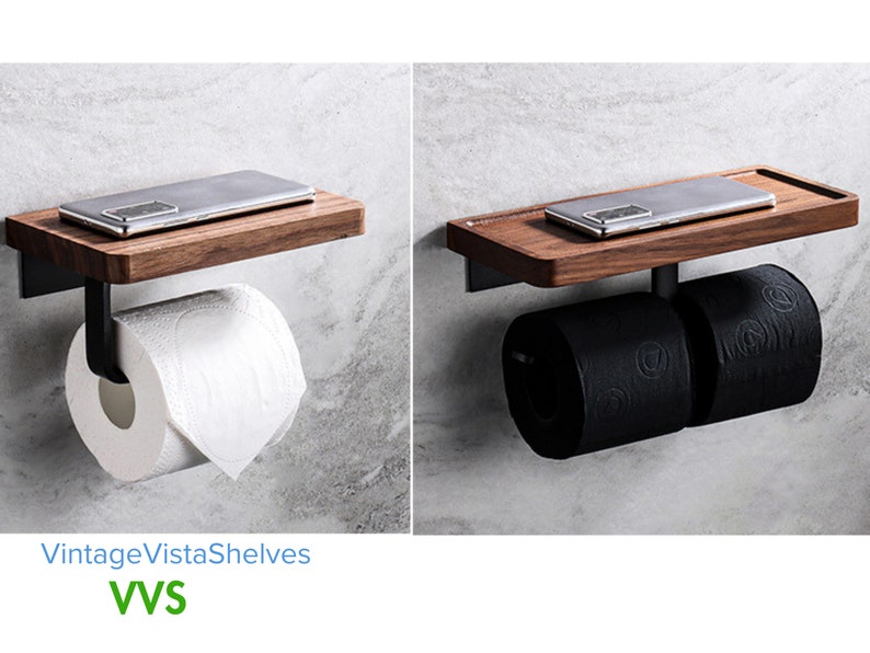 Artisanal Black Walnut Toilet Paper Stand: Elegant Wooden Holder with Creative Solid Wood Design for a Stylish and Functional Bathroom Décor 画像 5