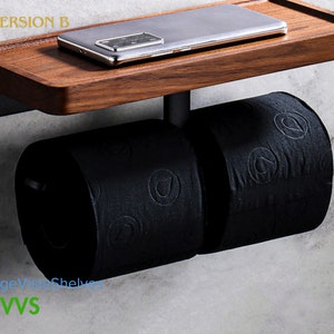 Artisanal Black Walnut Toilet Paper Stand: Elegant Wooden Holder with Creative Solid Wood Design for a Stylish and Functional Bathroom Décor image 6