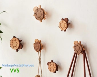 Charme rustique : crochets muraux en bois - Cintres en bois massif d'inspiration animale faits main pour la cuisine, la chambre et l'armoire
