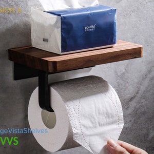 Artisanal Black Walnut Toilet Paper Stand: Elegant Wooden Holder with Creative Solid Wood Design for a Stylish and Functional Bathroom Décor image 3
