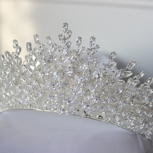 Katya Crystal Silber Brautkrone