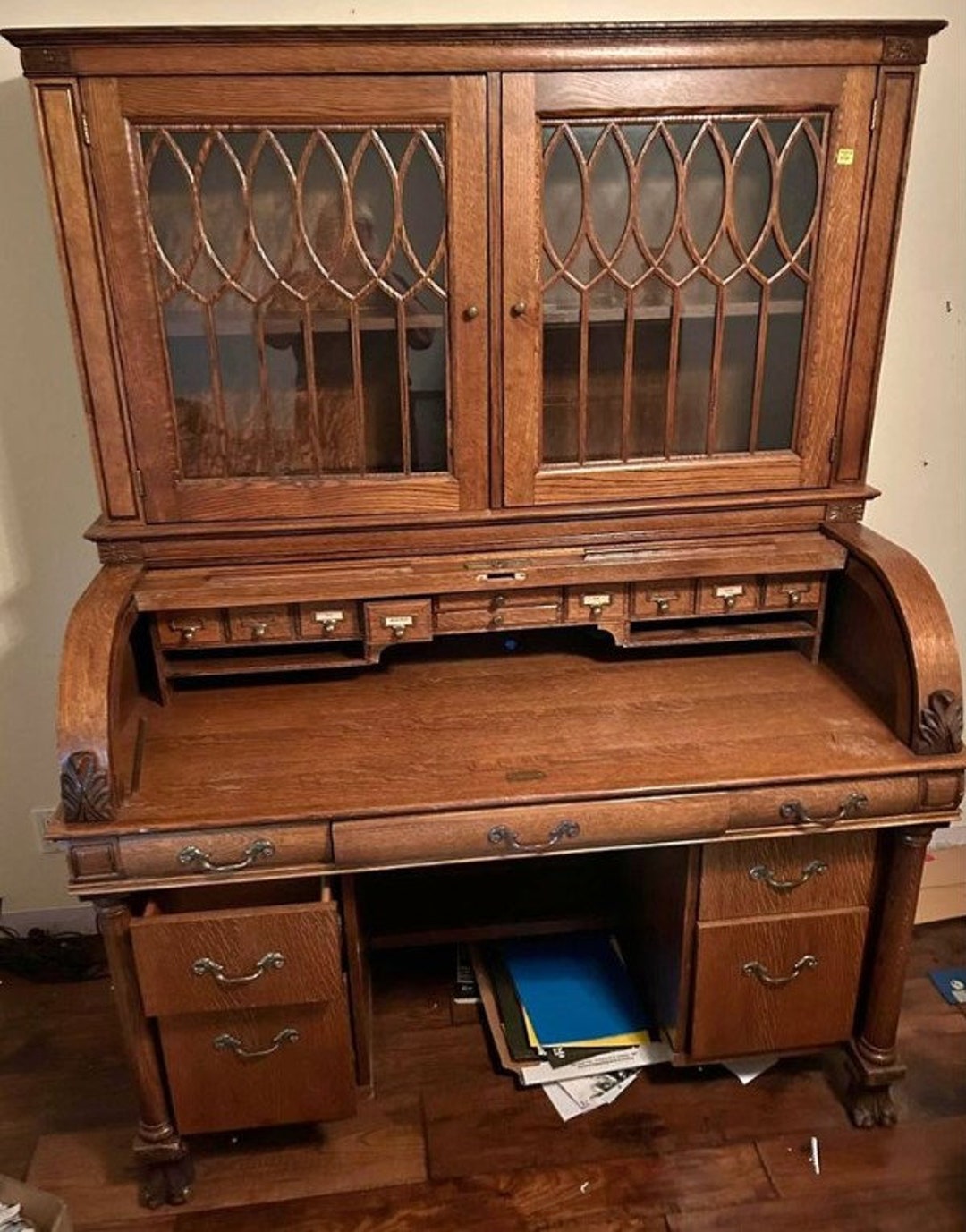 Most Amazing Lg. Roll Top Desk Etsy