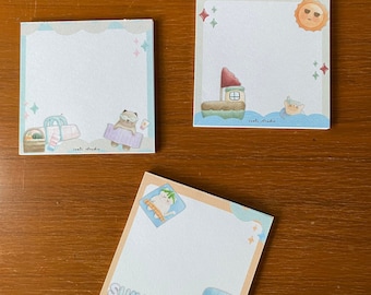 Bloc de notas con tema de verano 3 en set