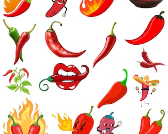 Chili Pepper SVG Bundle, Chili Pepper vector, Chili Pepper cut files, Chili Pepper dxf, Chili Pepper png, Chili Pepper clipart,