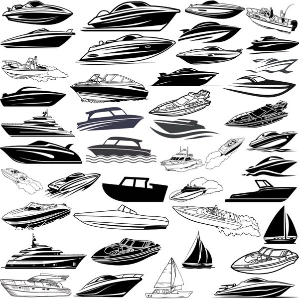 Boat SVG Bundle, Cruise Ship Svg,  Boat Clipart, Boat SVG Cut Files For Cricut, Speedboat Svg,Racing Svg,Speed Boat Vector,Speed Boat Design