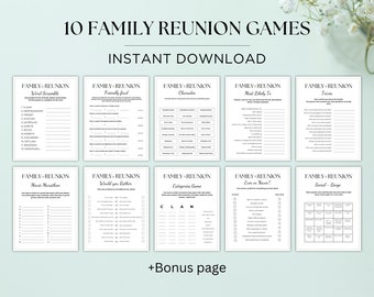 Family Reunion Games Bundle, Family Game Night, Family Reunion Bingo, Family Feud, Icebreaker Games, Family Gatherings Ideas, Summer Reunion