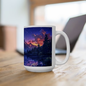 Custom Mountain Coffee Mug, Natural Scenery Mug, Wilderness Tea Cup, Original Nature Mug, Gift for Outdoorsy People, Fun Gift for Everyone