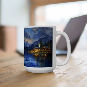 Custom Mountain Coffee Mug, Natural Scenery Mug, Wilderness Tea Cup, Original Nature Mug, Gift for Outdoorsy People, Fun Gift for Everyone