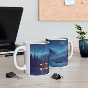 Custom Mountain Coffee Mug, Natural Scenery Mug, Wilderness Tea Cup, Original Nature Mug, Gift for Outdoorsy People, Fun Gift for Everyone