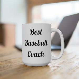 Best Baseball Coach Mug, Ceramic Colored Mug, Fun Baseball Coach Gift, Sports Coffee Mug, Big Baseball Fan, Baseball Lover, Gift for Coach