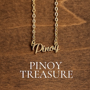 PINOY 18k Gold Plated Stainless Steel Pendant Necklace