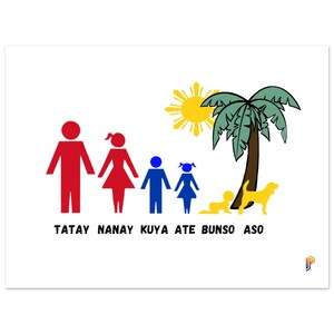 Póster de familia filipina en papel mate de primera calidad