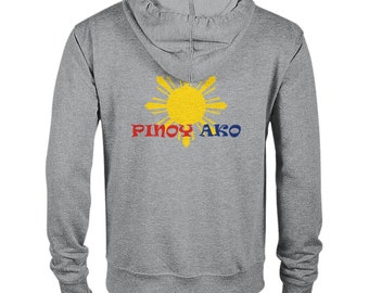 Pinoy Ako on Men's Zip Hoodie