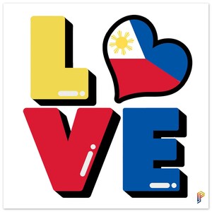 Póster de amor filipino en papel mate de primera calidad