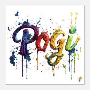 Póster POGI en pintura sobre papel mate de primera calidad