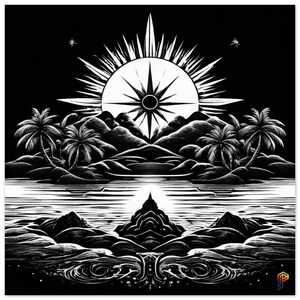 Póster de puesta de sol en Filipinas en papel mate de primera calidad