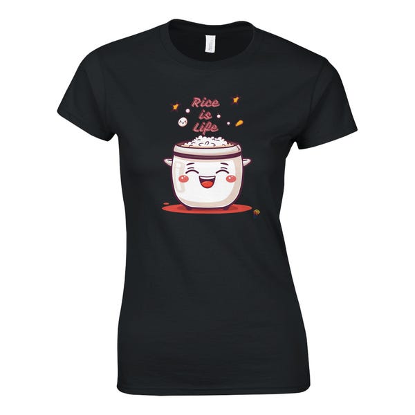 Rice is Life on Women's Crewneck T-Shirt