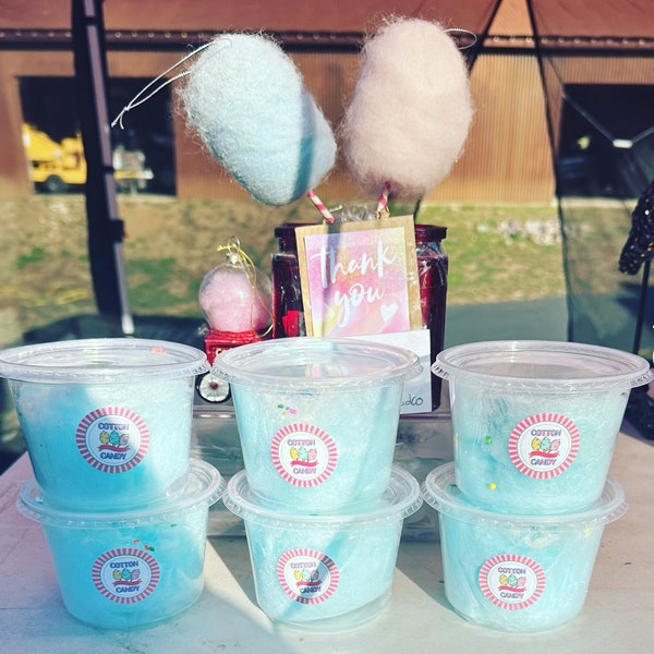 12 Cotton Candy Containers Party Favors