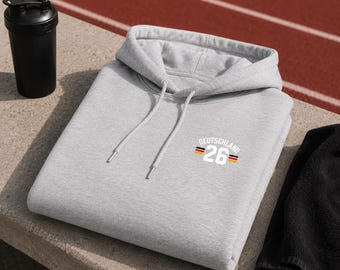 Deutschland Hoodie Midweight Fleece: Sustainable Cotton Blend, Classic Fit | Tear-Away Label, Roomy Pouch Pocket, OEKO-TEX Certified