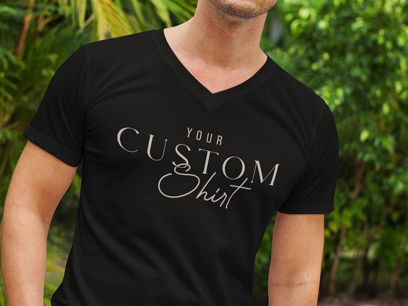 Personalized V-neck T-shirt, Custom Vneck, Custom Shirt, Personalized ...